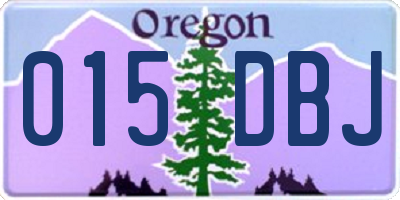 OR license plate 015DBJ