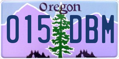 OR license plate 015DBM