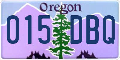 OR license plate 015DBQ