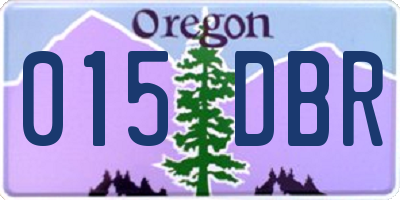 OR license plate 015DBR