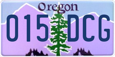 OR license plate 015DCG
