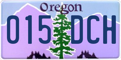 OR license plate 015DCH
