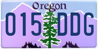 OR license plate 015DDG