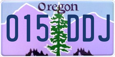 OR license plate 015DDJ