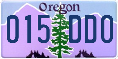 OR license plate 015DDO