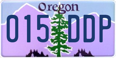OR license plate 015DDP