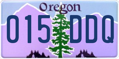 OR license plate 015DDQ
