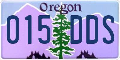 OR license plate 015DDS