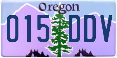 OR license plate 015DDV