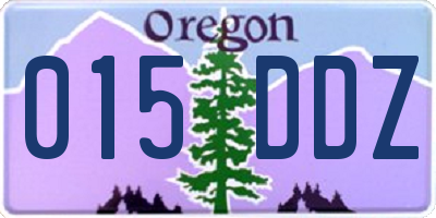 OR license plate 015DDZ