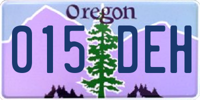 OR license plate 015DEH