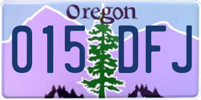 OR license plate 015DFJ