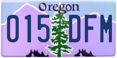 OR license plate 015DFM