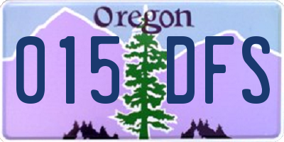 OR license plate 015DFS