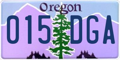OR license plate 015DGA