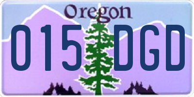 OR license plate 015DGD