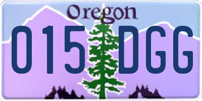 OR license plate 015DGG