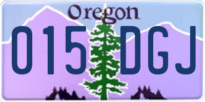 OR license plate 015DGJ