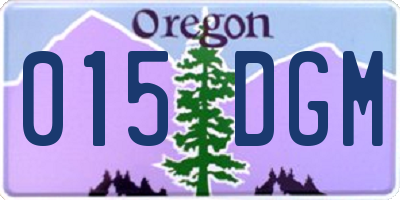 OR license plate 015DGM