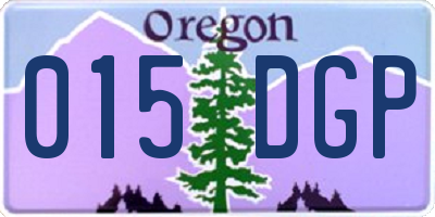 OR license plate 015DGP