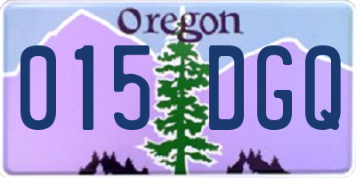OR license plate 015DGQ