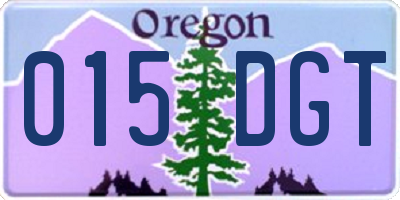 OR license plate 015DGT