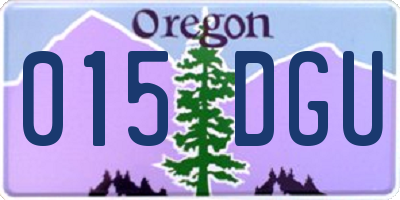 OR license plate 015DGU