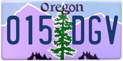 OR license plate 015DGV