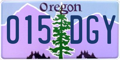 OR license plate 015DGY