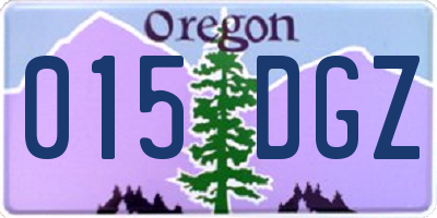 OR license plate 015DGZ