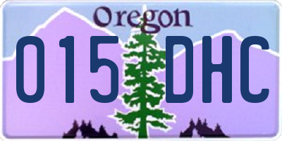 OR license plate 015DHC