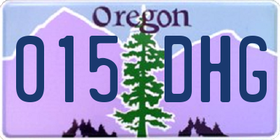 OR license plate 015DHG