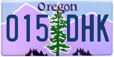 OR license plate 015DHK