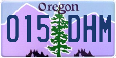 OR license plate 015DHM