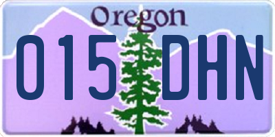 OR license plate 015DHN