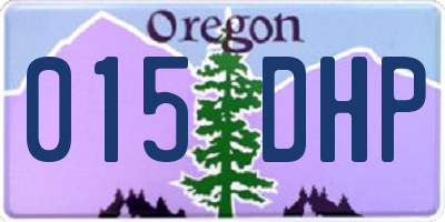OR license plate 015DHP