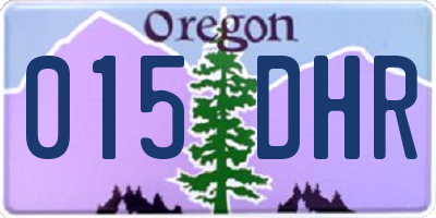 OR license plate 015DHR