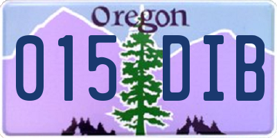 OR license plate 015DIB