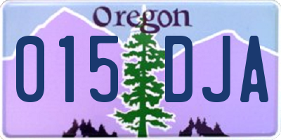 OR license plate 015DJA