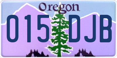 OR license plate 015DJB