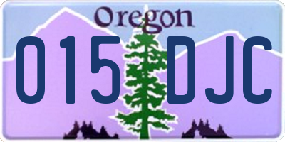 OR license plate 015DJC