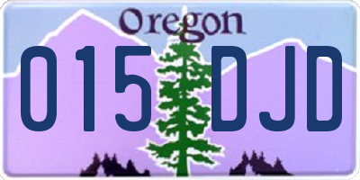 OR license plate 015DJD