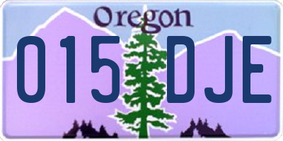OR license plate 015DJE