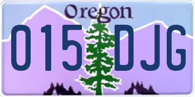 OR license plate 015DJG