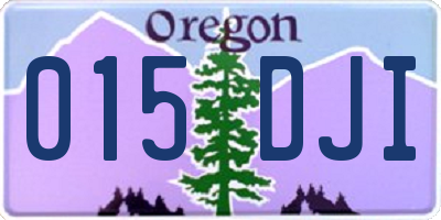 OR license plate 015DJI