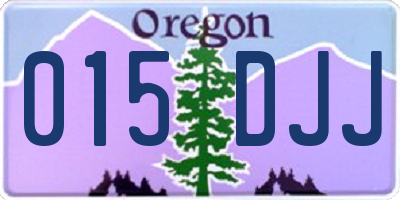 OR license plate 015DJJ