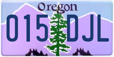 OR license plate 015DJL