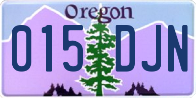 OR license plate 015DJN