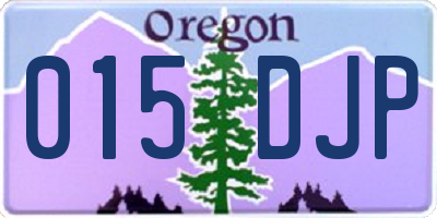 OR license plate 015DJP