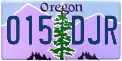 OR license plate 015DJR